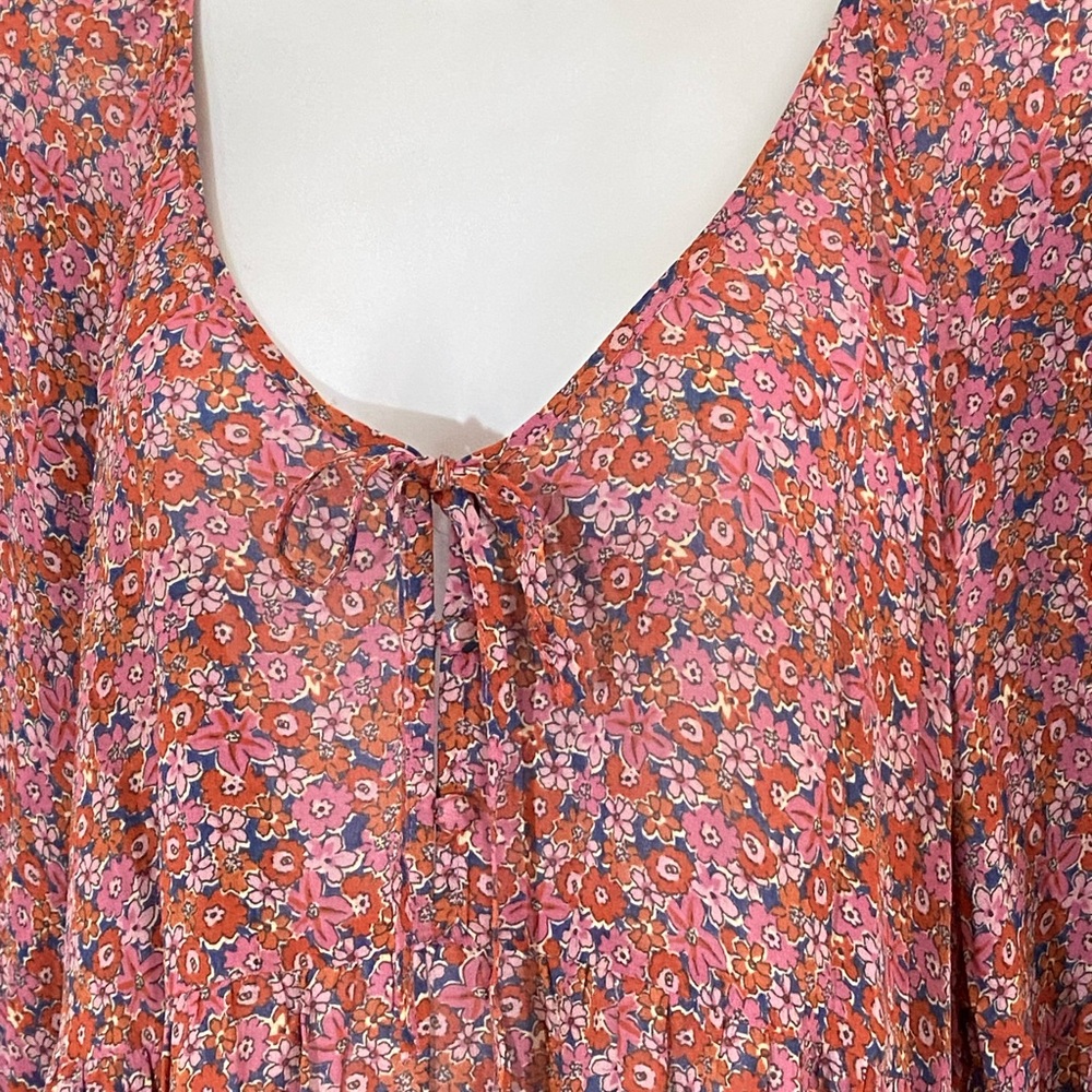 Sanctuary Cottagecore Dress Pink Babydoll M Ditsy Floral Boho Hippie Peasant - Picture 8 of 9